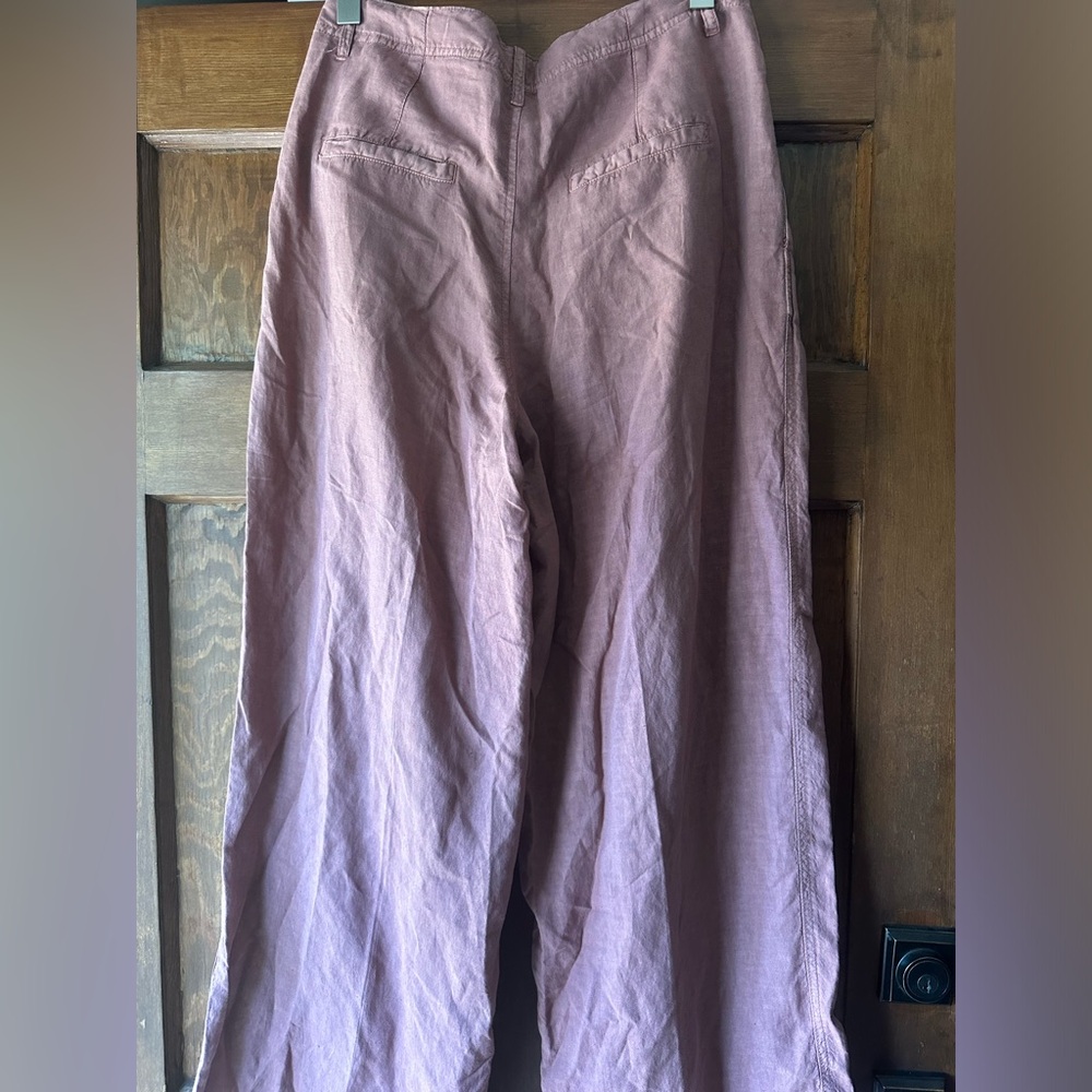 Free People Wide-Leg Chinos in Dusty Rose - Picture 8 of 8
